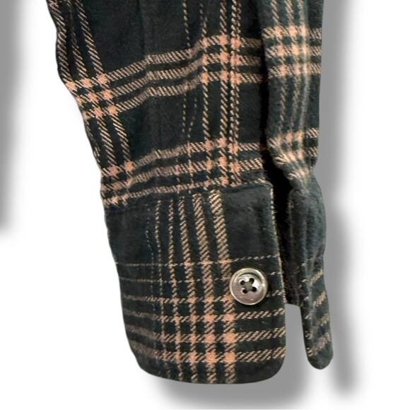 Theory Men’s Noll NP Flannel Button-Up in Charcoal/Dusty Orchid - Picture 6 of 8